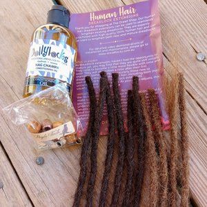Human Hair Dreadlock Extensions, Dollylocks Nag Champa, Beads Bundle
